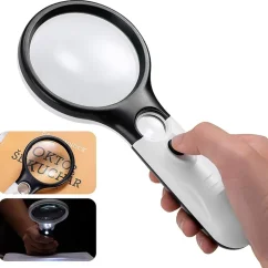 Kapesní lupa 4x s LED osvětlením