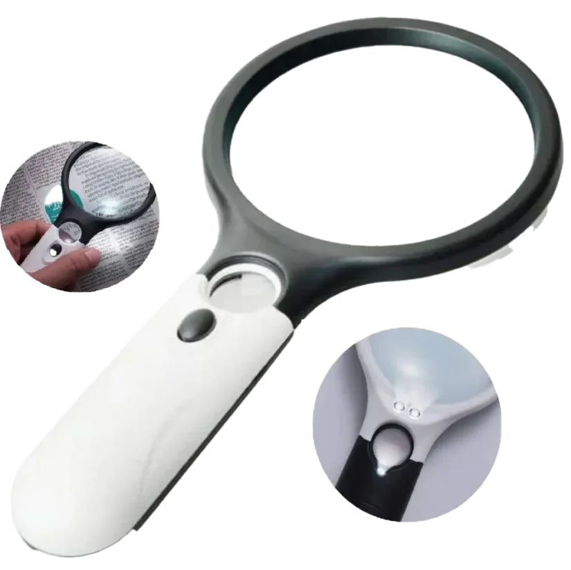 Kapesní lupa 4x s LED osvětlením